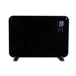 500 à 1000W panneau chauffant verre noir Leo 12702 Gmr Trading - 1 - Cheminées et poêles