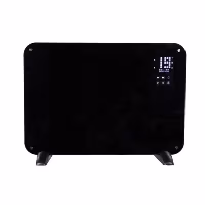 Glazen verwarmingspaneel 500 1000W zwart Leo 12702 Gmr Trading - 1 - Haarden & Kachels