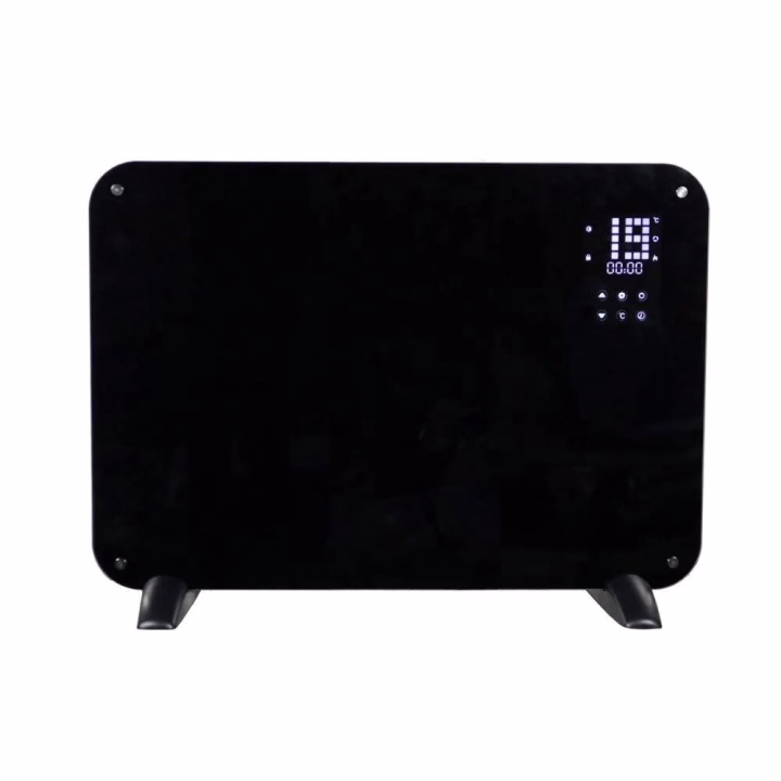 500 à 1000W panneau chauffant verre noir Leo 12702 Gmr Trading - 1 - Cheminées et poêles