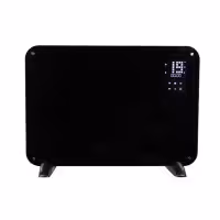 500 à 1000W panneau chauffant verre noir Leo 12702 Gmr Trading - 1 - Cheminées et poêles