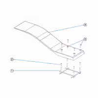 AstralPool elastisches Sprungbrett Dolphin Modell für Schwimmbecken - 3 - Sprungbretter