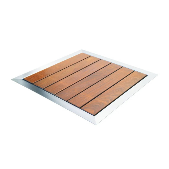 Doccia Per Piscina Astralpool In Legno Tropicale E Acciaio Inox - 4 - Docce
