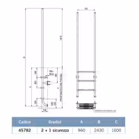 AstralPool elegante zwembadladder met extra veiligheids trede - 2 - Ladders