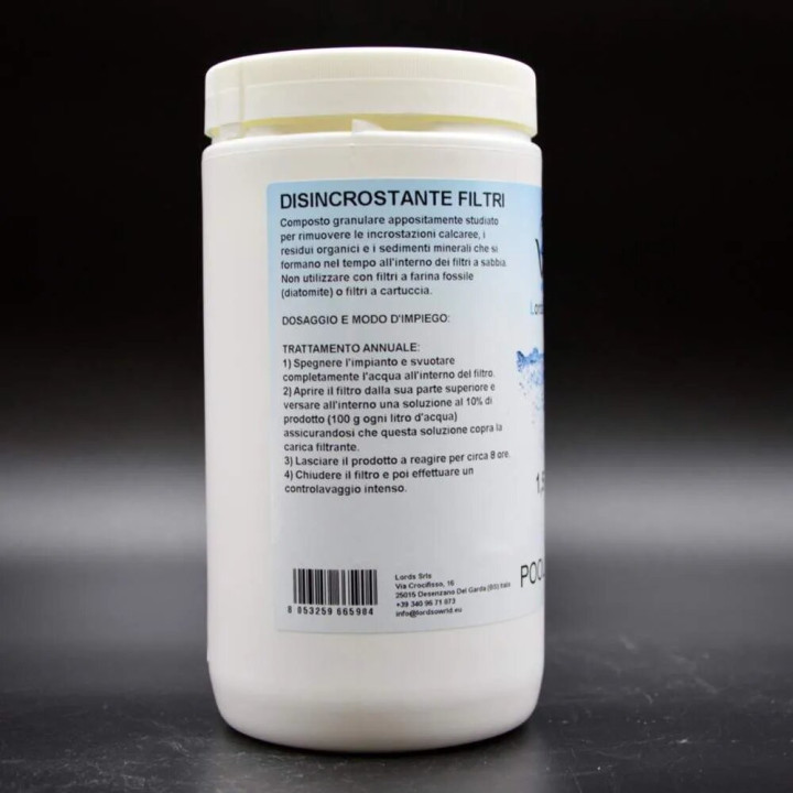 Disincrostante Granulare 1.5 Kg Per Filtri A Sabbia Piscina LordsWorld - 2 - Chiarificatori Ed Enzimi