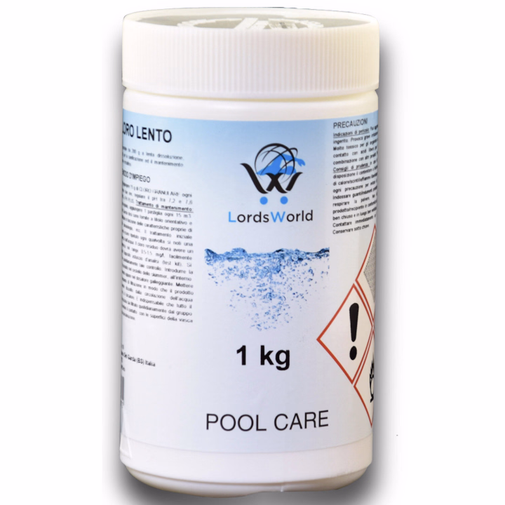 Tabletas Cloro 200 g Triclor Disolución Lenta Para Piscinas LordsWorld - 1 - Cloro