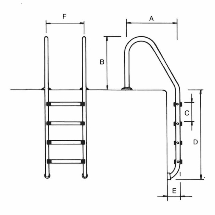 AstralPool escalera estándar para piscinas - 3 - Escaleras