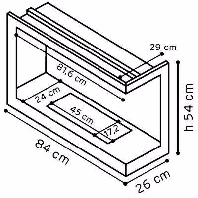 4.11 kW Inserto Camino Bioetanolo Lato Sinistro 00092 Gmr Trading - 2 - Caminetti e stufe