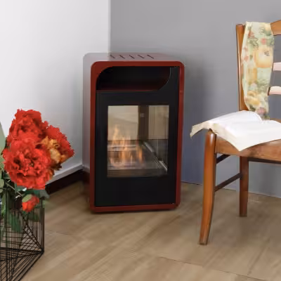 3.0 kW Biocamino Ventilato Bioetanolo Bordeaux Fiammetta Jr 00252 Gmr Trading - 2 - Caminetti e stufe