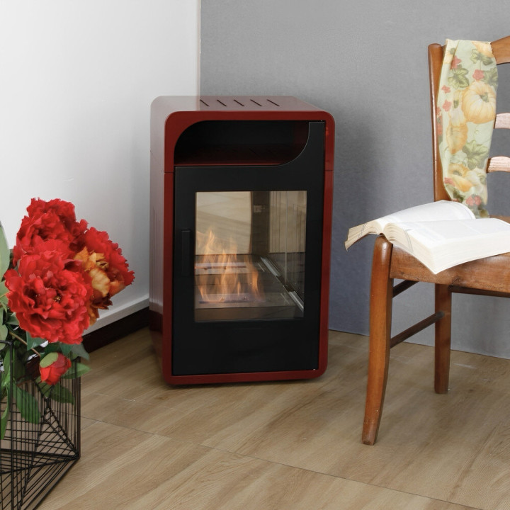 3.0 kW Biocamino Ventilato Bioetanolo Bordeaux Fiammetta Jr 00252 Gmr Trading - 2 - Caminetti e stufe