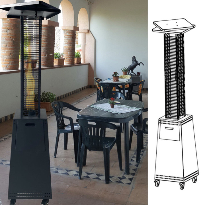 8.0 kW Outdoor Bioethanol Fireplace Mushroom Iris 00303 Gmr Trading - 3 - Fireplace & Stoves