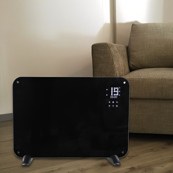 Panel calefactor vidrio negro 500 a 1000 W Leo 12702 Gmr Trading - 2 - Chimeneas y estufas