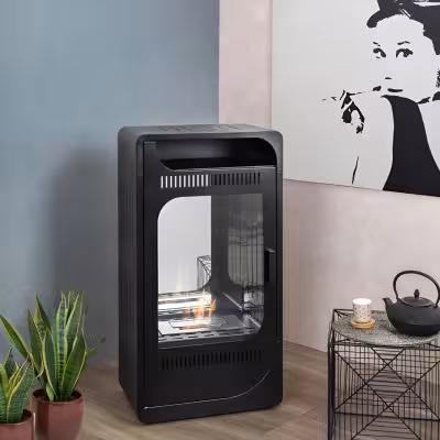 3.0 kW Biocamino Statico Bioetanolo Nero Fiammetta Jr 00254 Gmr Trading - 2 - Caminetti e stufe