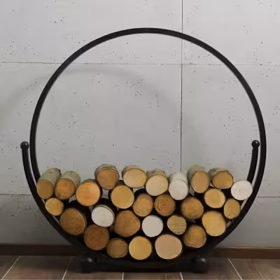 Cook King porte bûches bois intérieur diamètre 80 cm Spiral 333238 - 4 - Accessoires pour feux d'extérieur