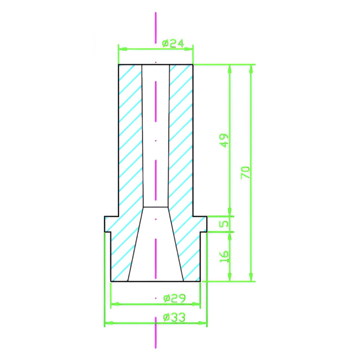 Flens nozzle voor zandstralen in wolfraamcarbide LordsWorld - 2 - Zandstraalaccessoires