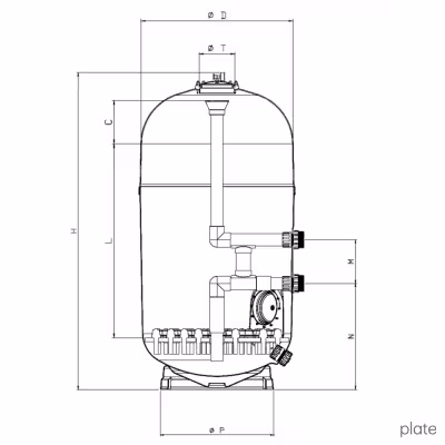 AstralPool Sandfilter Artic Plus hohe Effizienz mit Kollektoren - 3 - Filter
