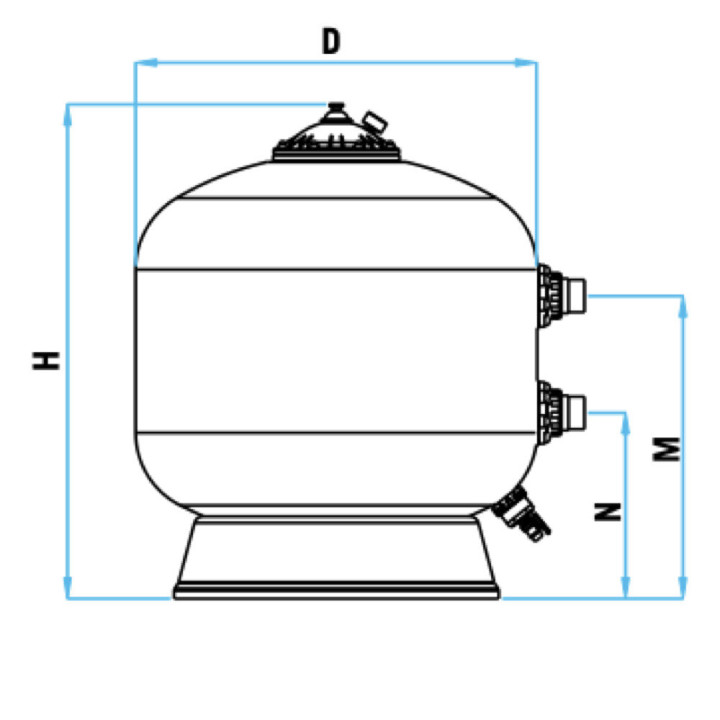 AstralPool Sandfilter Berlin spulgewickelt optionales Seitenventil - 5 - Filter