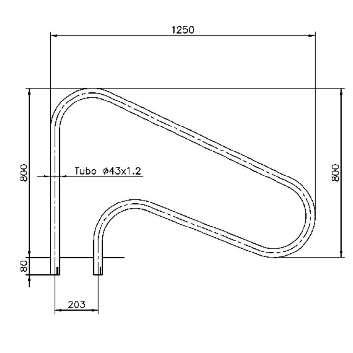 AstralPool uitstaphandgreep met externe verankering voor zwembaden - 2 - Ladders