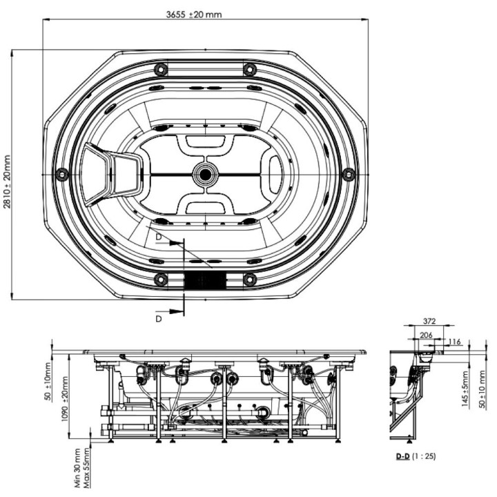 AstralPool Olympia Einbau Serie Überlaufrand öffentliches Spa - 3 - Spas & Whirlpools