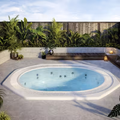 AstralPool Olympia Einbau Serie Überlaufrand öffentliches Spa - 1 - Spas & Whirlpools