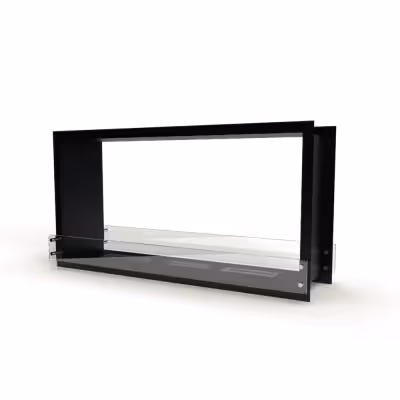 3.38 kW cheminée bioéthanol bifrontale 152 cm noire 00086 Gmr Trading - 1 - Cheminées et poêles
