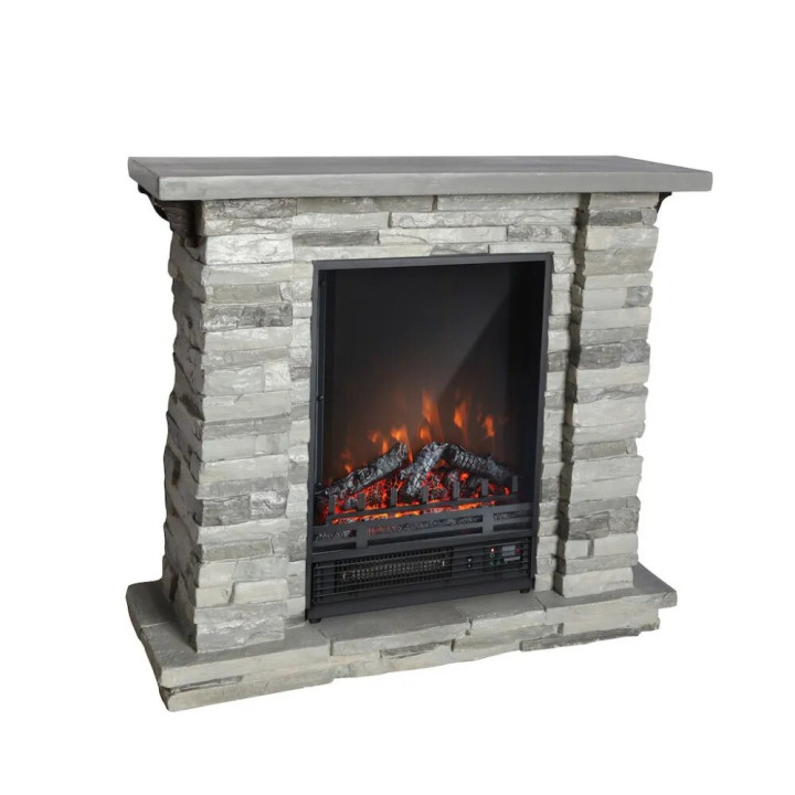2.5 kW Caminetto Elettrico Tigullio Pietra Grigia 00178 Gmr Trading - 2 - Caminetti e stufe