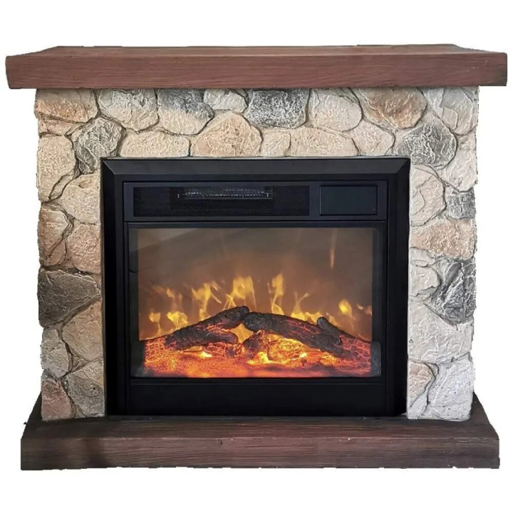 Chimenea eléctrica 900 1800 W efecto piedra Sasso 00194 Gmr Trading - 1 - Chimeneas y estufas