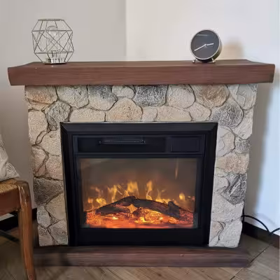 Chimenea eléctrica 900 1800 W efecto piedra Sasso 00194 Gmr Trading - 2 - Chimeneas y estufas