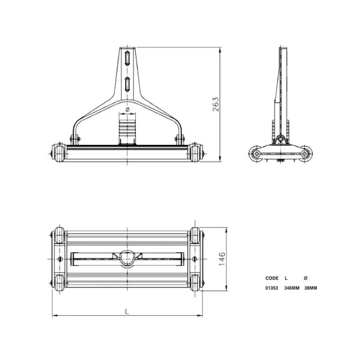 AstralPool cabezal aspirador para piscinas aluminio extruido anodizado - 4 - Barridos y Aspiradoras para Piscinas