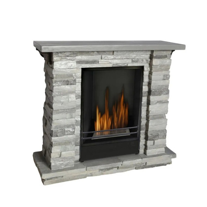 Bioethanol Kamin 2.5 kW grauer Stein Tigullio 00265 Gmr Trading - 3 - Kamine & Öfen