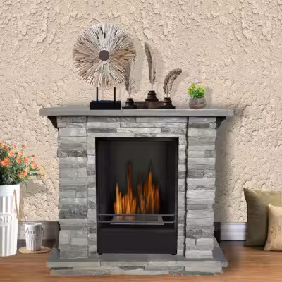 Bioethanol haard 2.5 kW grijs steen Tigullio 00265 Gmr Trading - 2 - Haarden & Kachels